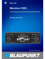 Blaupunkt Modena CD52 Operating Instructions Manual предпросмотр