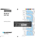 Предварительный просмотр 1 страницы Blaupunkt MODENA RD 148 Operating Instructions Manual