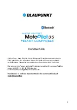 Preview for 2 page of Blaupunkt MotoPilot 35 User Manual