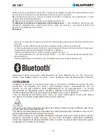 Preview for 18 page of Blaupunkt MS12BT Owner'S Manual