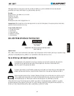 Preview for 29 page of Blaupunkt MS12BT Owner'S Manual