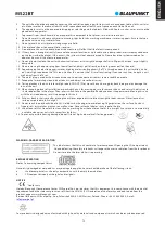 Preview for 5 page of Blaupunkt MS22BT Owner'S Manual