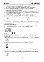 Предварительный просмотр 42 страницы Blaupunkt MS45BT Owner'S Manual