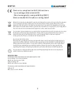 Preview for 5 page of Blaupunkt MSF701 Owner'S Manual