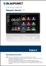 Blaupunkt Newport Beach 370 Operating Instructions Manual предпросмотр