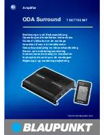 Предварительный просмотр 1 страницы Blaupunkt ODA SURROUND Operating And Installation Manual