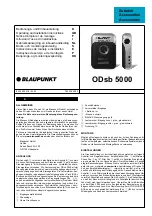 Preview for 1 page of Blaupunkt ODsb 5000 Operating And Installation Instructions