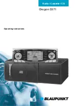 Предварительный просмотр 1 страницы Blaupunkt Oregon DJ71 Operating Instructions Manual