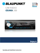 Предварительный просмотр 1 страницы Blaupunkt OSAKA 300 Operating And Installation Instructions