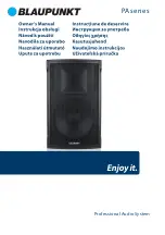 Preview for 1 page of Blaupunkt PA Series Owner'S Manual