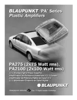 Предварительный просмотр 1 страницы Blaupunkt PA2100 Install Manual