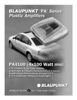 Предварительный просмотр 1 страницы Blaupunkt PA4100 Install Manual