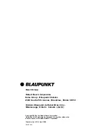 Предварительный просмотр 22 страницы Blaupunkt PC105 Instruction Manual