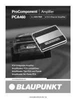 Предварительный просмотр 1 страницы Blaupunkt ProComponent PCA460 Owner'S Manual