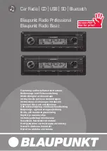 Blaupunkt Radio Basic Operating And Installation Instructions предпросмотр