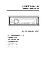 Предварительный просмотр 1 страницы Blaupunkt Rio de Janeiro 120 Owner'S Manual