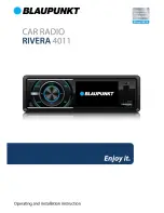 Предварительный просмотр 1 страницы Blaupunkt Rivera 4011 Manual