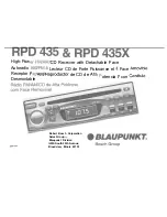 Предварительный просмотр 1 страницы Blaupunkt RPD 435 Owner'S Record