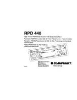 Предварительный просмотр 1 страницы Blaupunkt RPD 440 User Manual