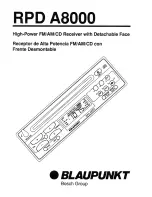 Blaupunkt RPD A8000 User Manual предпросмотр