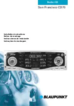 Предварительный просмотр 1 страницы Blaupunkt San Francisco CD70 Installation Instructions Manual