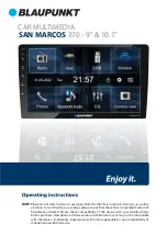 Blaupunkt SAN MARCOS 370 Operating Instructions Manual preview