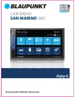 Предварительный просмотр 1 страницы Blaupunkt SAN MARINO 500 Operating And Installation Instructions