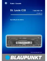 Предварительный просмотр 19 страницы Blaupunkt ST. LOUIS 7 642 183 110 Operating Instructions Manual