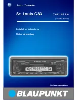 Blaupunkt ST. LOUIS C33 Installation Instructions Manual предпросмотр