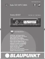 Предварительный просмотр 1 страницы Blaupunkt Toronto 400 BT Operating And Installation Instructions