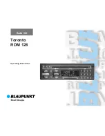 Предварительный просмотр 1 страницы Blaupunkt Toronto RDM 128 Operating Instructions Manual