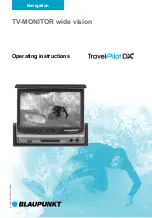 Blaupunkt TV-MONITOR wide vision TravelPilot DX Operating Instructions Manual preview