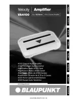 Предварительный просмотр 1 страницы Blaupunkt Velocity VA4100 Owner'S Manual