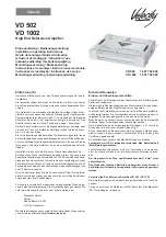 Blaupunkt Velocity VD 1002 Operating Instructions Manual preview