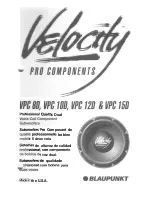 Preview for 1 page of Blaupunkt VPC 10D Manual