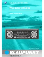 Предварительный просмотр 1 страницы Blaupunkt WOODSTOCK DAB52 Operating Instructions Manual