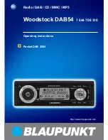 Blaupunkt Woodstock DAB54 Operating Instructions Manual предпросмотр