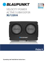 Blaupunkt XLf 220 A Operating And Installation Instructions preview