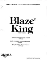 Предварительный просмотр 1 страницы Blaze King BFF-403 Owner'S Installation &  Operating Manual