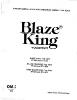 Preview for 1 page of Blaze King BT-503 Owner'S Installation And Operation Book