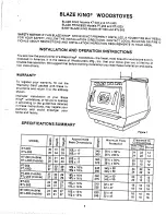 Preview for 2 page of Blaze King BT-503 Owner'S Installation And Operation Book