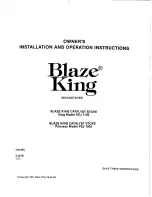 Предварительный просмотр 1 страницы Blaze King King KEJ 1102 Installation And Operation Instructions Manual