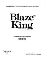 Blaze King KWC-1400 Owner Installation And User Manual предпросмотр