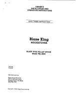 Preview for 1 page of Blaze King PEL-500 Owner'S Installation And Operating Instructions