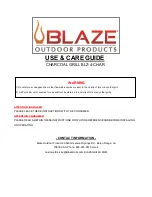 Blaze Outdoor Products BLZ-4-CHAR Use & Care Manual preview