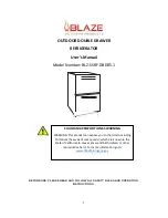 Preview for 1 page of Blaze Outdoor Products BLZ-SSRF-DBDR5.1 User Manual