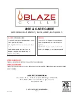 Blaze Outdoor BLZ-3 Use & Care Manual preview