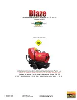 Предварительный просмотр 1 страницы Blaze 400 D Installation Instructions, Manual, Maintenance,Parts List