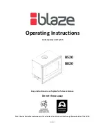 Blaze B520 Operating Instructions Manual preview