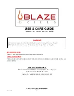 Blaze BLZ-4-CHAR Use & Care Manual preview